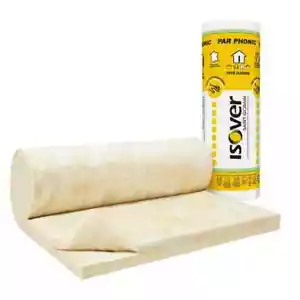 Isover PAR PHONIC lana vetro rotoli ml 0,6x10 spessore 7 cm acustica termica - Foto 1 di 4