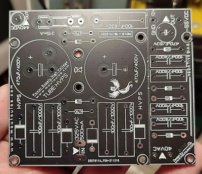Tube Power Supply HV & Negative PCB (For Stereo 2xEL34 PP Elektor) - Image 1 of 4