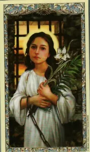 +Tarjeta Santa+-*Oración de Novena a Santa Filomena" {Tarjeta Santa/Laminada} {L66-S4} - Imagen 1 de 2