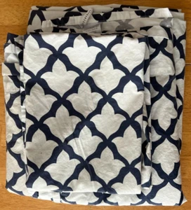 Pottery Barn Marlo Organic percale queen flat and 2 pillowcases NO fitted sheet - Picture 1 of 3
