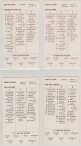 ACHT VERSCHIEDENE JOHNNY CALLISON ODDBALL STRAT-O-MATIC SPIELKARTEN - Bild 1 von 2