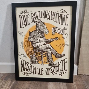 Dave Rawlings Machine Nashville Obsolete 2015 Print SIGNED BY BAND Welch Watson - Bild 1 von 6