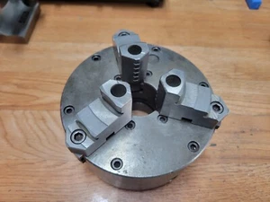 HARDINGE BUCK 6 " SET TRU CHUCK 2063R W/ HARDINGE 2 3/16 X 10 MOUNT - Picture 1 of 5