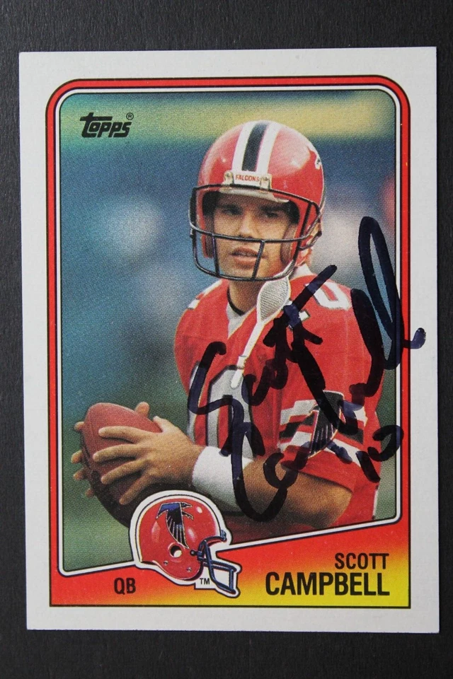 Scott Campbell Kansas City Chiefs Signed 1988 Topps #384 Autographed Card PURDUE - Image 1 of 3