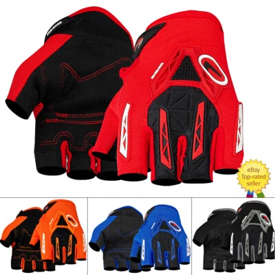 Men MTB Riding Gloves Anti-fall Shock-absorbing Half Finger Outdoor Sport Gloves - Image 1 of 4