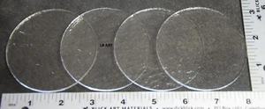 4 - 3" CIRCLES OF CLEAR BULLSEYE 3mm THICK GLASS 90 COE TESTED COMPATIBLE - Picture 1 of 4