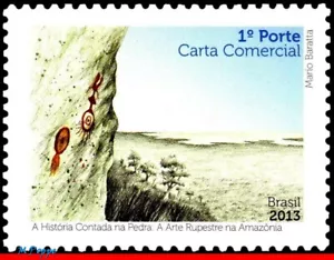 3253 BRASILIEN 2013 FELSKUNST IM AMAZON, GESCHICHTE IN STEIN GEMEISSELT, RHM C-3295, POSTFRISCH - Bild 1 von 2