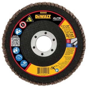 Dewalt DWA8282 4-1/2" X 7/8 80G T29 Disco Solapa Cerámica LOTE DE 10 Metal SS Elite - Imagen 1 de 11