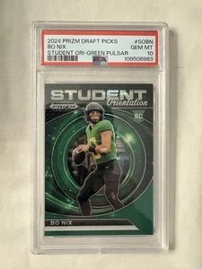 2024 Panini Prizm Draft Picks - Student Orientation Bo Nix #SO-BN…./25 PSA 10 - Picture 1 of 2