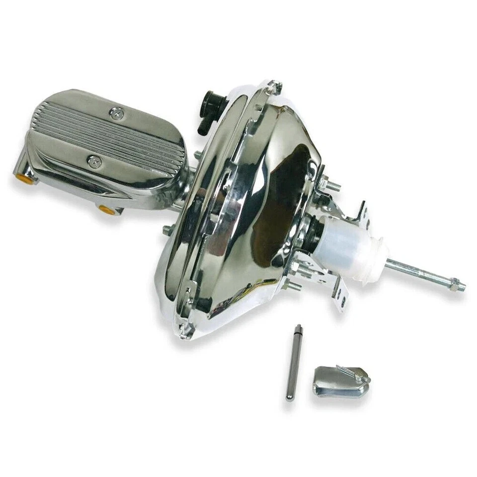 1964 - 1972 Pontiac LeMans 11" amplificador de freio cromado bola preta fresada mestre - Imagem 1 de 1
