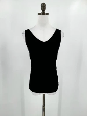 Top Majestic Filatures Extrafino Superlavado Negro Elástico Cuello en V Talla 1/S Foto 1 de 4