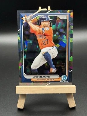 JOSE ALTUVE 2024 BOWMAN CHROME SAPPHIRE BLACK REFRACTOR ASTROS 7/10!! - Image 1 of 2