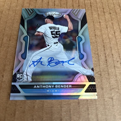 2022 Chronicles Certified AUTO ROOKIE Anthony Bender RC #48 Marlins Card (e9) - Image 1 of 2