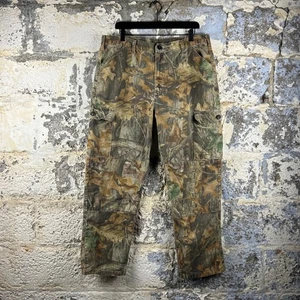 Vintage Camo Cargo Advantage Timber Camouflage Hunting Pants USA Made 38x32 - Picture 1 of 11