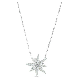 Swarovski Women's Edelweiss White Crystal Necklace 5534887 - Picture 1 of 1