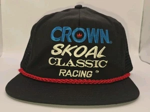Vintage Crown Skoal Classic Racing Meshback Snapback Trucker Hat Made in USA - Picture 1 of 9
