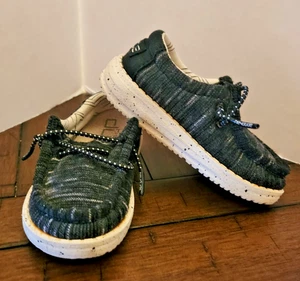 Hey Dude Wally Kleinkind Stretch schwarz Schuhe Größe US K6 süße kleine Schuhe - Bild 1 von 6