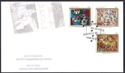 🍁Canada  #1747 - 1749    "THE AUTOMATISTES"      Brand New 1998 First Day Cover - Image 1 of 2