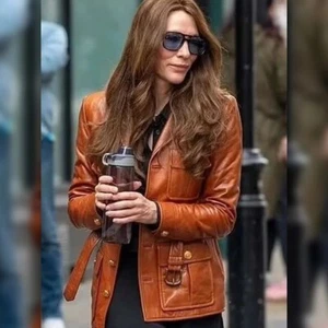 Borsa donna nera 2025 Cate Blanchett marrone elegante biker vera pelle giacca - Foto 1 di 12