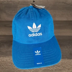 Mütze Jungen Jugend Fit Adidas Originals Washed Relaxed Trefoil blau verstellbar NEU - Bild 1 von 7