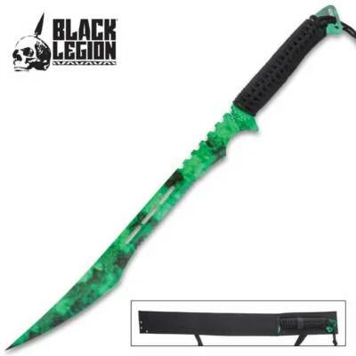 Cuchillo Machete Katana Espada Ninja Táctica Tang Zombie Legión Negra 27" Foto 1 de 4