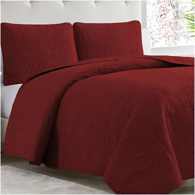 Mellanni Bedspread Coverlet Set 3-Piece Oversized Bed Cover, Ultrasonic Quilt - Image 1 of 3