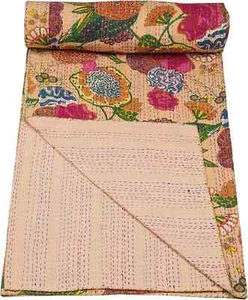 Peach Quilted Blanket Cozy Handmade Quilt For Home Décor Gift  Queen Twin Size - Picture 1 of 5