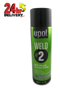 U-Pol Weld #2 Zink Grundierung Aerosol Sprühfarbe 450ml schnelltrocknend haftend Upol - Bild 1 von 7