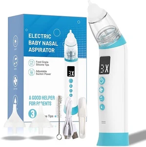Electric Baby Nasal Aspirator, Rechargeable Nose Sucker for Baby, Adjustable 3 L - Picture 1 of 6