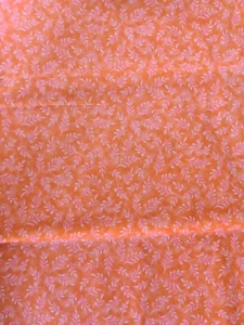 Clara Apricot P & B Fabrics Small Leaf Cotton Fabric 3.4Metres Quilt Sew - Bild 1 von 3