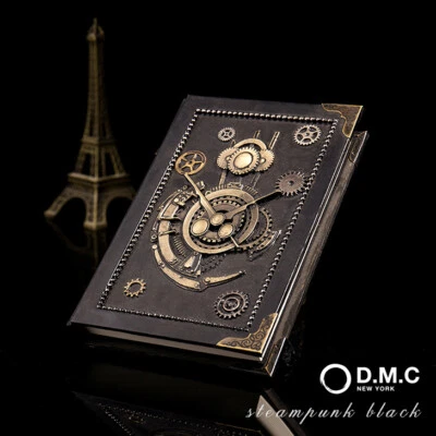 Cuaderno Steampunk hecho a mano diario de cuero con marcador y sello personalizados Foto 1 de 4