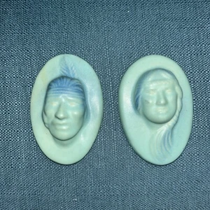 Van Briggle Pottery Native American Portrait Wall Plaques - Picture 1 of 6
