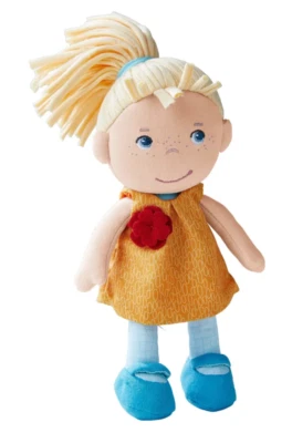 HABA Puppe Joleen Kuschelpuppe Mädchenpuppe 20cm groß Stoffpuppe Blond
