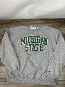 Vintage Michigan State Spartans N Sweatshirt Mens XL Champion Gray - Picture 1 of 7