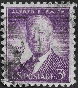 US Stamp 1945 3c 1st Anniversary of the Death of Alfred E. Smith Used (KBX) - Picture 1 of 1