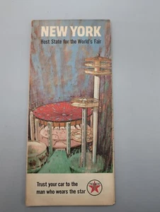 1965 TEXACO NEW YORK WORLDS FAIR HOST STATE ROAD HIGHWAY MAP - Picture 1 of 2