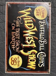 Ande Rooney’s Enameled Porcelain Ad Sign “Buffalo Bill Codys” Wild West Show - Picture 1 of 3