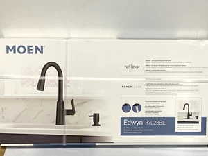 Moen Edwyn 87028BL One-Handle High Arc Pulldown Kitchen Faucet - Matte Black - Picture 1 of 5