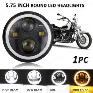 1pc 5.75" LED Headlight High/Low Beam Projector For Indian Scout Bobber 2018 - Picture 1 of 17