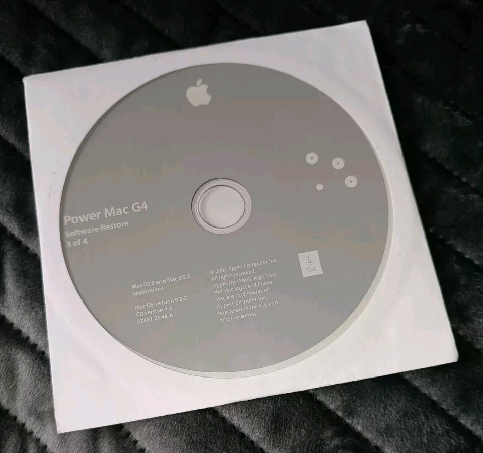 Apple Power Macintosh G4 Software Restore 3 of 4 Mac OS 9 and Mac OS X apps 3548 - Bild 1 von 1