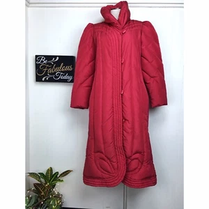 Vintage 80s Gallery Down Feather Coat Medium - Picture 1 of 8