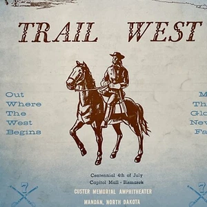 Trail West Outdoor Drama Souvenir Program 1959, Fort Lincoln, North Dakota ND - Foto 1 di 6