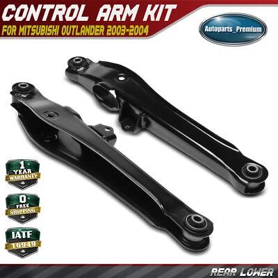 2x Rear Driver & Passenger Lower Control Arm for Mitsubishi Outlander 2003-2004 - Image 1 of 4