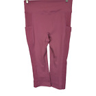 Zuda Women's Regular Z-Move Cropped Pants With Pockets Mellow Mauve Large Size
