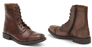 NEW Steve Madden MAVRIC BROWN CAP TOE BOOT MENS 13 LEATHER BOOTS - Picture 1 of 6
