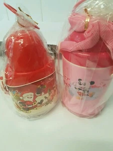 2 Water juice bottles with Christmas print and adjustable strap for kids £14.5 - Picture 1 of 5