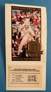 Jim Palmer Orioles de Béisbol Salón de la Fama Solapa Pin Un Libro - Imagen 1 de 4