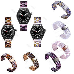 Tortoise Resin Wrist Watch Band Strap For Samsung Galaxy Watch Bracelets Bands