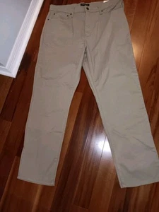LUCKY BRAND MEN'S 121 SLIM STRAIGHT KHAKI TAN DENIM JEANS STRETCH 38X30 $99 NWT - Picture 1 of 9