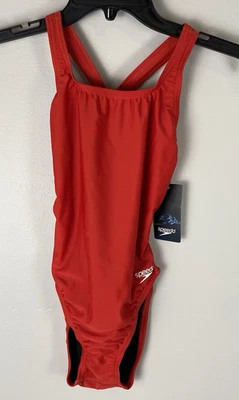 Traje de baño Speedo para mujer de una pieza Team rojo sólido Super Pro salvavidas talla 30 Foto 1 de 4